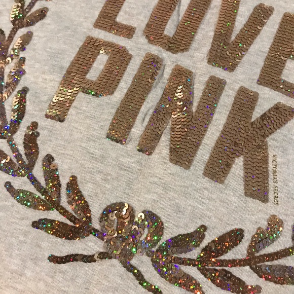 Rare Victorias Secret PINK Limited Edition BLING Faux-Fur Signature Zip Hoodie L - Picture 6 of 15